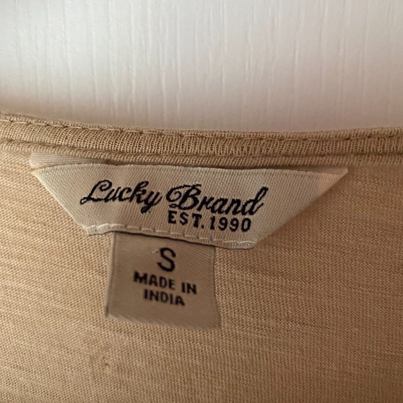 Lucky Brand | Beaded Beige Tank Top Small - Picture 7 of 7